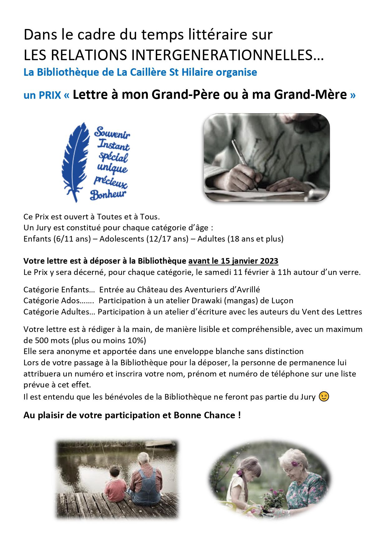 Image représentant en extérieur la bibliothèque  de la Caillère -Saint-Hilaire